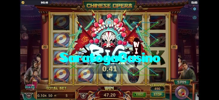 SaratogaCasino casino presented on mobile device in Pakistan with slots and live games